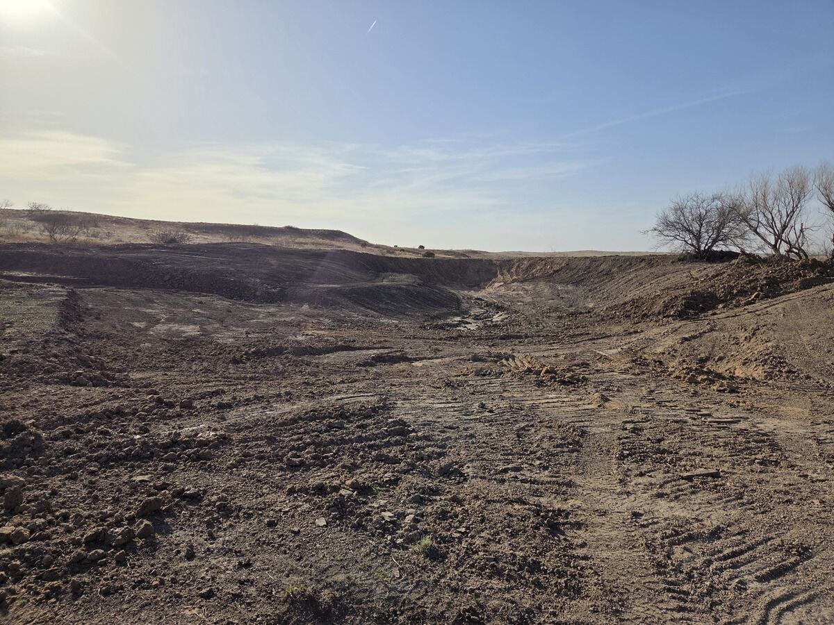 Pond and tank excavation on Texas Panhandle ranch near Amarillo